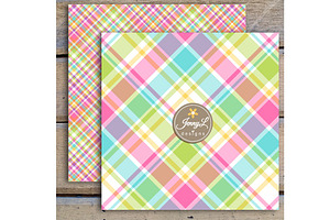 Spring Plaids Digital Papers