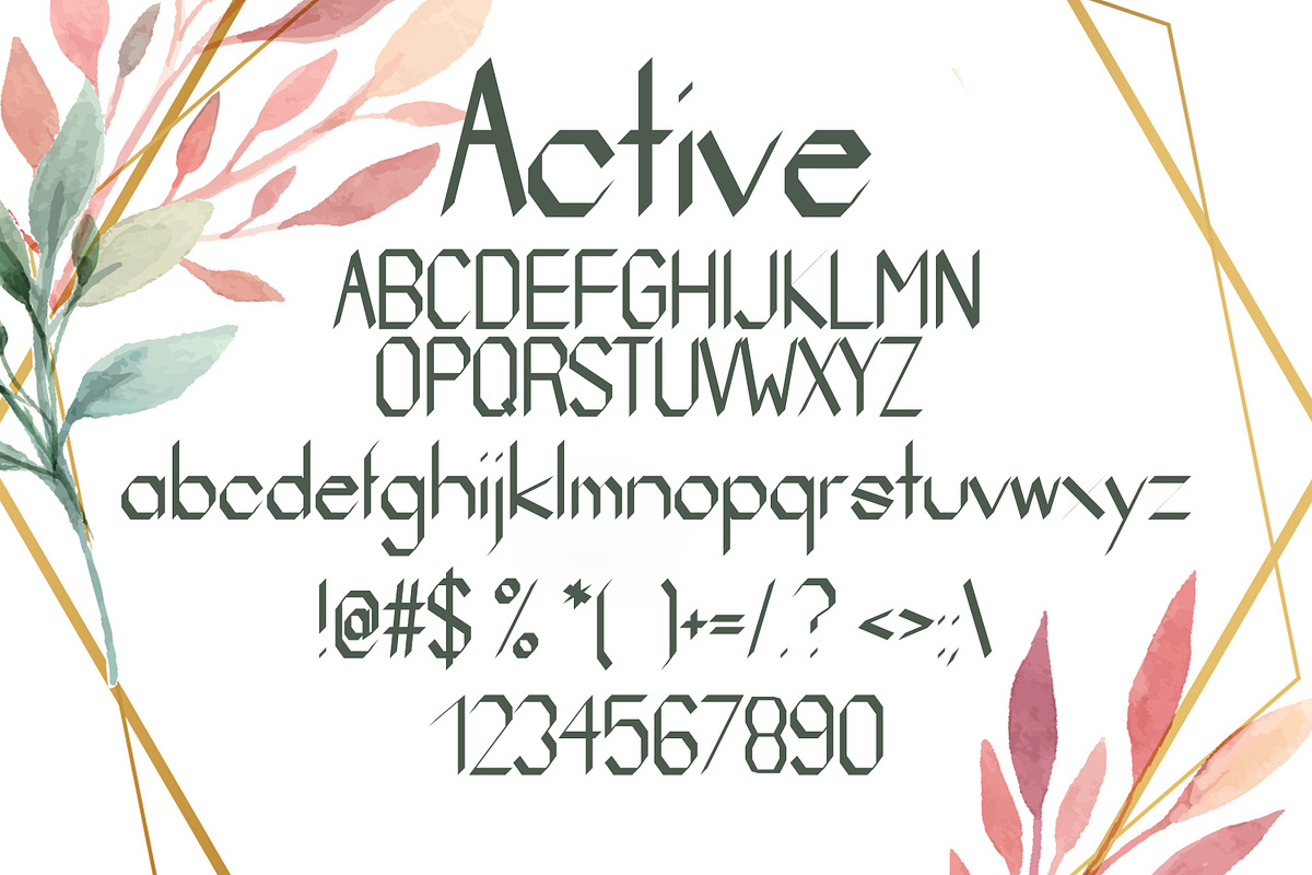 Active Summer Font preview 2