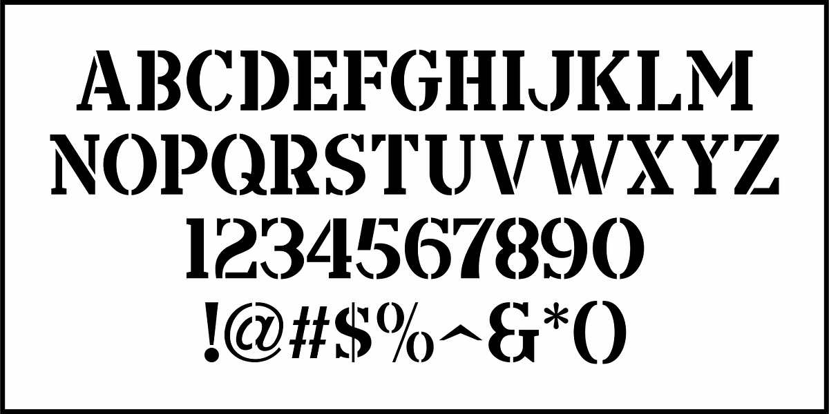 Screen Stencil JNL, a Font by Jeff Levine Fonts (Photo 3 of 5)