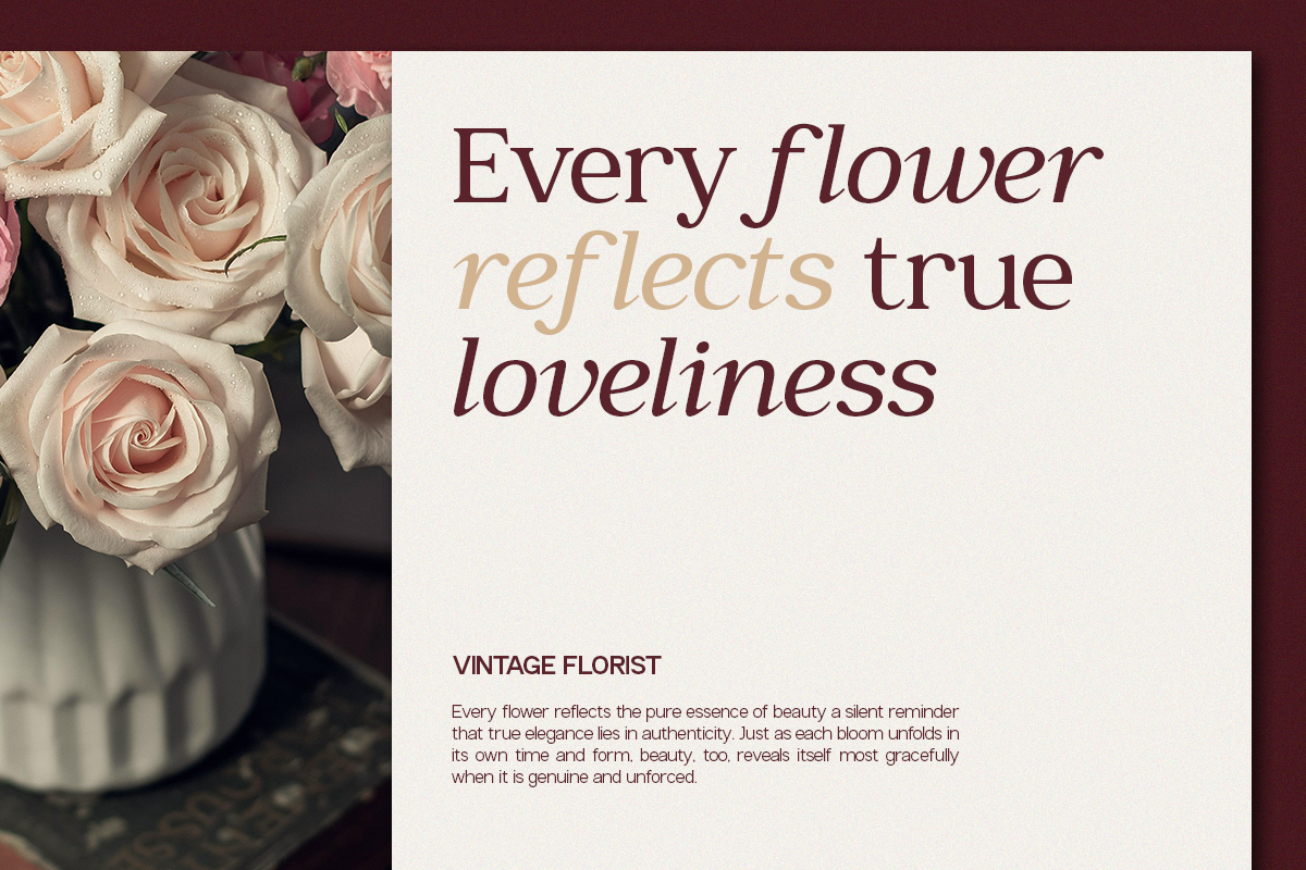 GC Romans Flower - Elegant Serif, a Serif Font by Glyphonic (Photo 5 of 15)