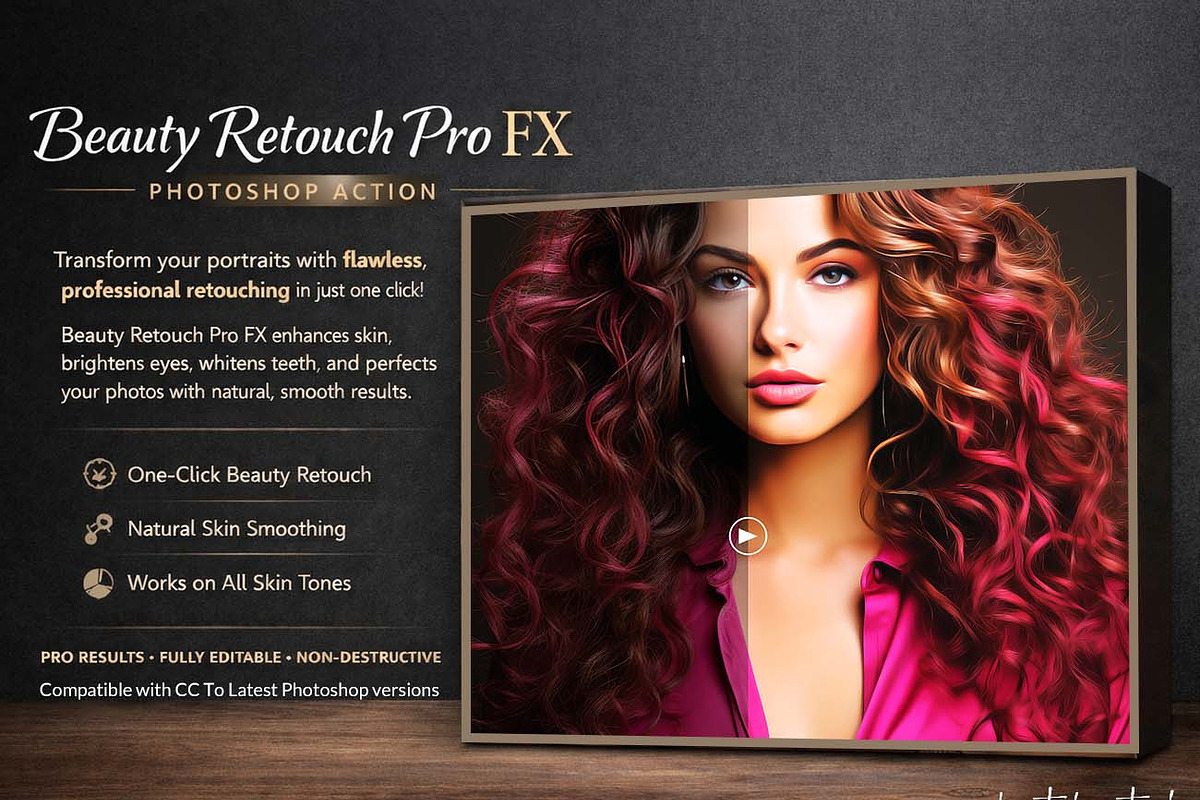 Beauty Retouch Pro FX – Photoshop, an Action Add-On by Studio Retouch (Photo 1 of 15)
