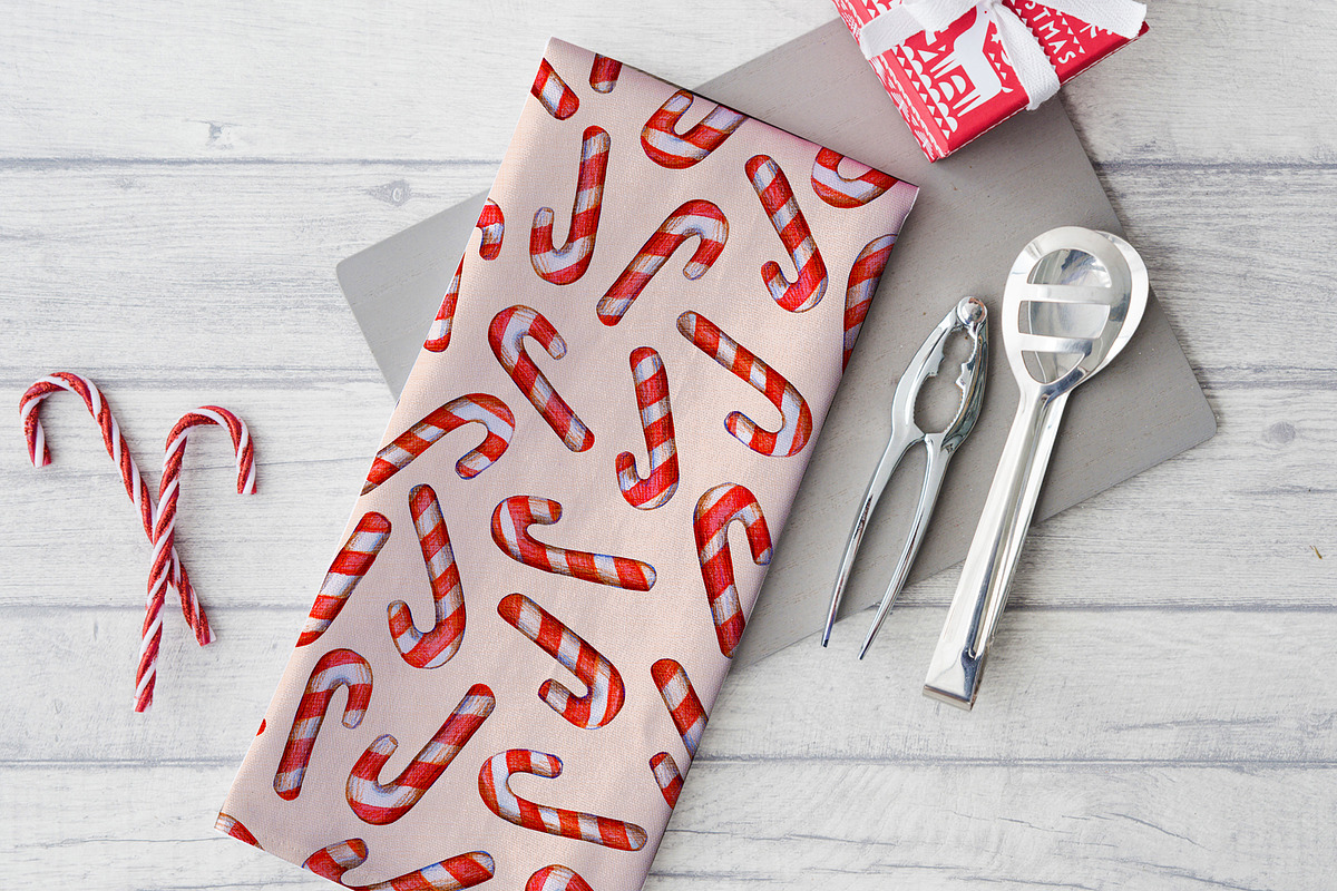 Christmas Candy seamless pattern, a Background Graphic by swiejko (Photo 3 of 4)