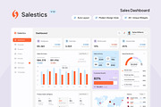 Salestics - Sales Dashboard, an UI Kit Template by peterdraw (Thumbnail 1 of 7)