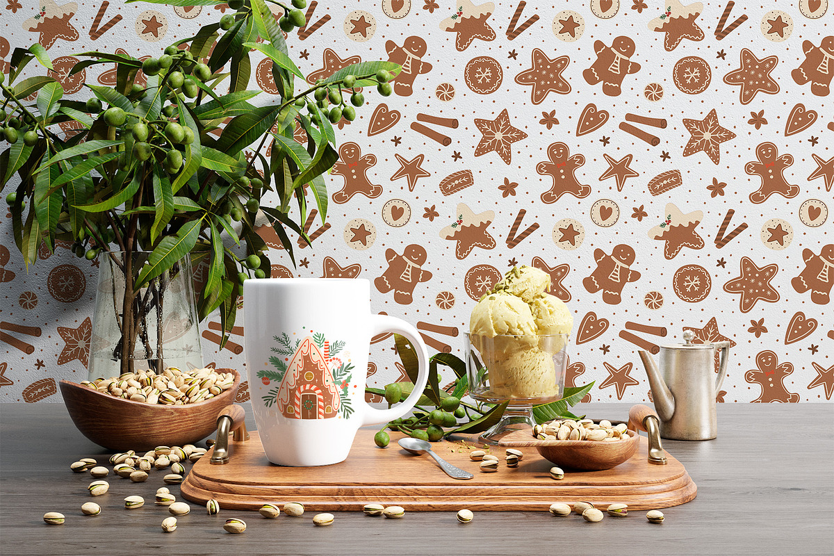 Christmas gingerbread patterns, a Pattern Graphic by Tani Kuzminka (Photo 14 of 20)