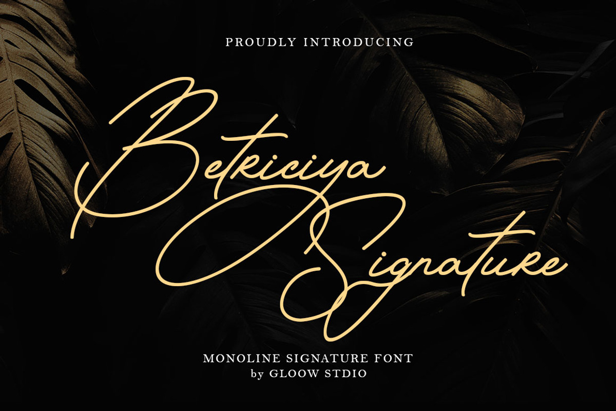 Betriciya Signature, a Script Font by GloowStudio (Photo 1 of 11)