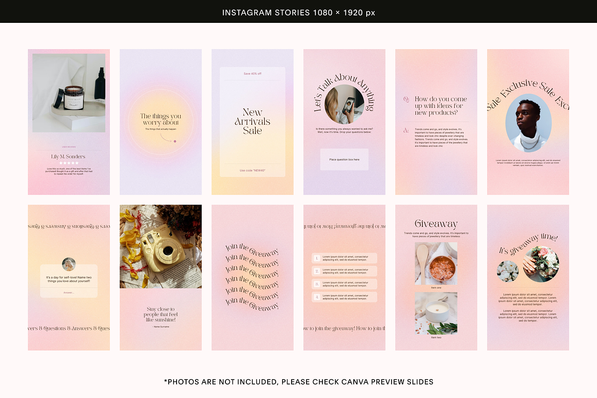 50 Pink Instagram Gradient Stories, a Social Media Template by Studio K (Photo 5 of 8)