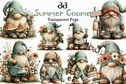 Whimsical Summer Gnome Clipart Png, an Illustration by Craft Nest (Thumbnail 1 of 12)