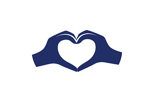 Two joining hands form a heart, a Person Illustration by LogosDen