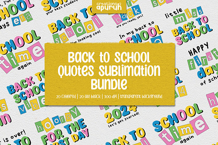 Back To School Quotes Sublimation