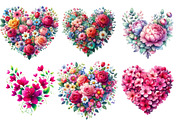 Valentine Floral Heart Clipart, an Illustration by Designworld (Thumbnail 4 of 5)