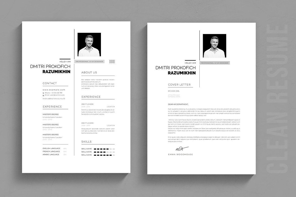 Minimalist Job Resume Design, a Resume Template by MightyDesign (Photo 1 of 8)