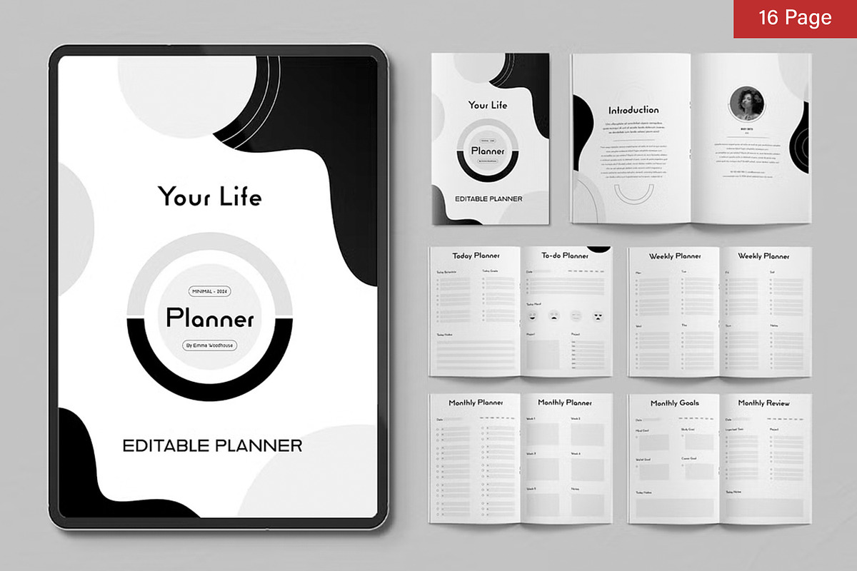Planner Template Bundle, a Stationery Template by ContestDesign (Photo 7 of 39)