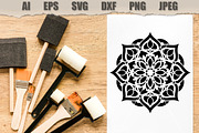 Stencil Floral Mandala Vector, a Decorative Illustration by MARYCRAFTIRIA (Thumbnail 2 of 3)
