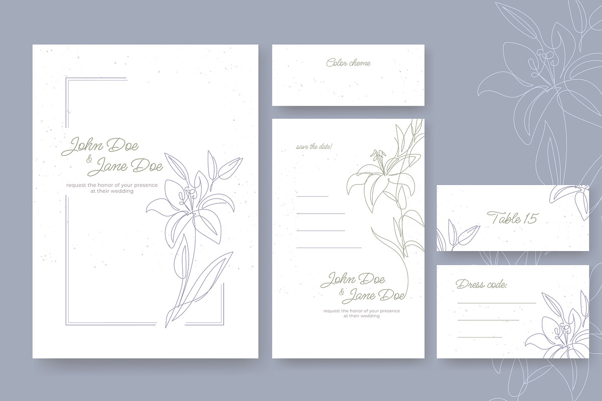 One Line Rose Flower Illustrations, a Decorative Illustration by Alina Kruss (Photo 9 of 9)
