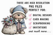 Christmas Bears Clipart Bundle, an Illustration by Libby Wishes (Thumbnail 6 of 7)