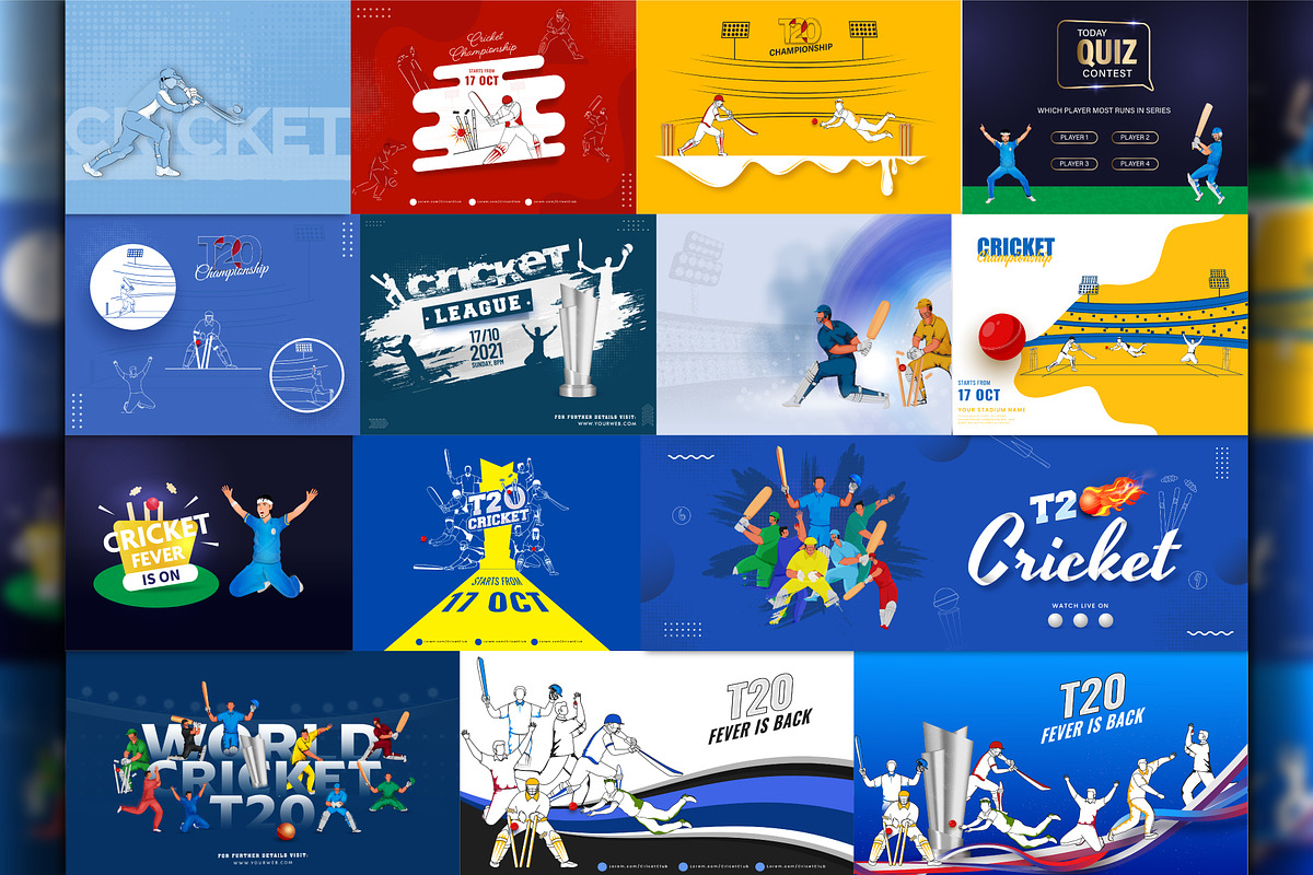 Cricket 2021 Bundle Vol-1, a Sport Illustration by Allies Interactive (Photo 3 of 4)