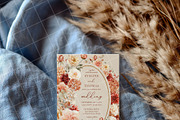 Blue 5x7 Invitation card mockup PSD, an Advertising Mockup by Blush Roses Print (Thumbnail 9 of 9)