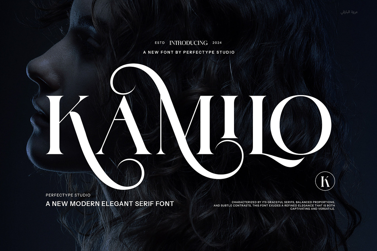 Kamilo Elegant Serif Font, a Serif Font by Perfectype (Photo 1 of 8)