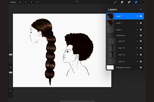 Afro Natural Hairstyles Procreate