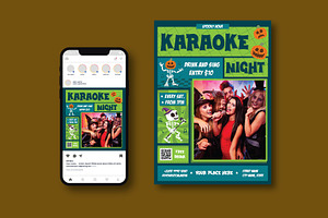 Karaoke Night Flyer, a Flyer Template by iDoodle Studio