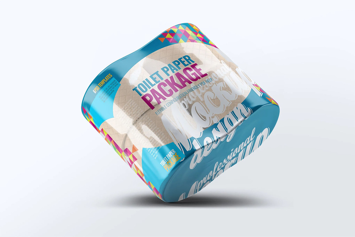 Toilet Paper Package Mock-Up, a Household Mockup by Se٧enStudio (Photo 6 of 7)
