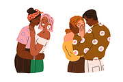 Happy love couples hugging set, a Person Illustration by Good Studio (Thumbnail 2 of 10)
