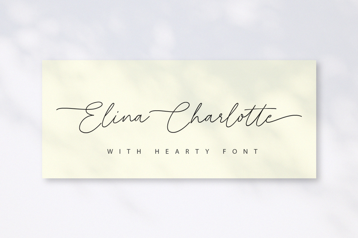 With Hearty - Heart Script Font, a Script Font by Typebae (Photo 6 of 9)
