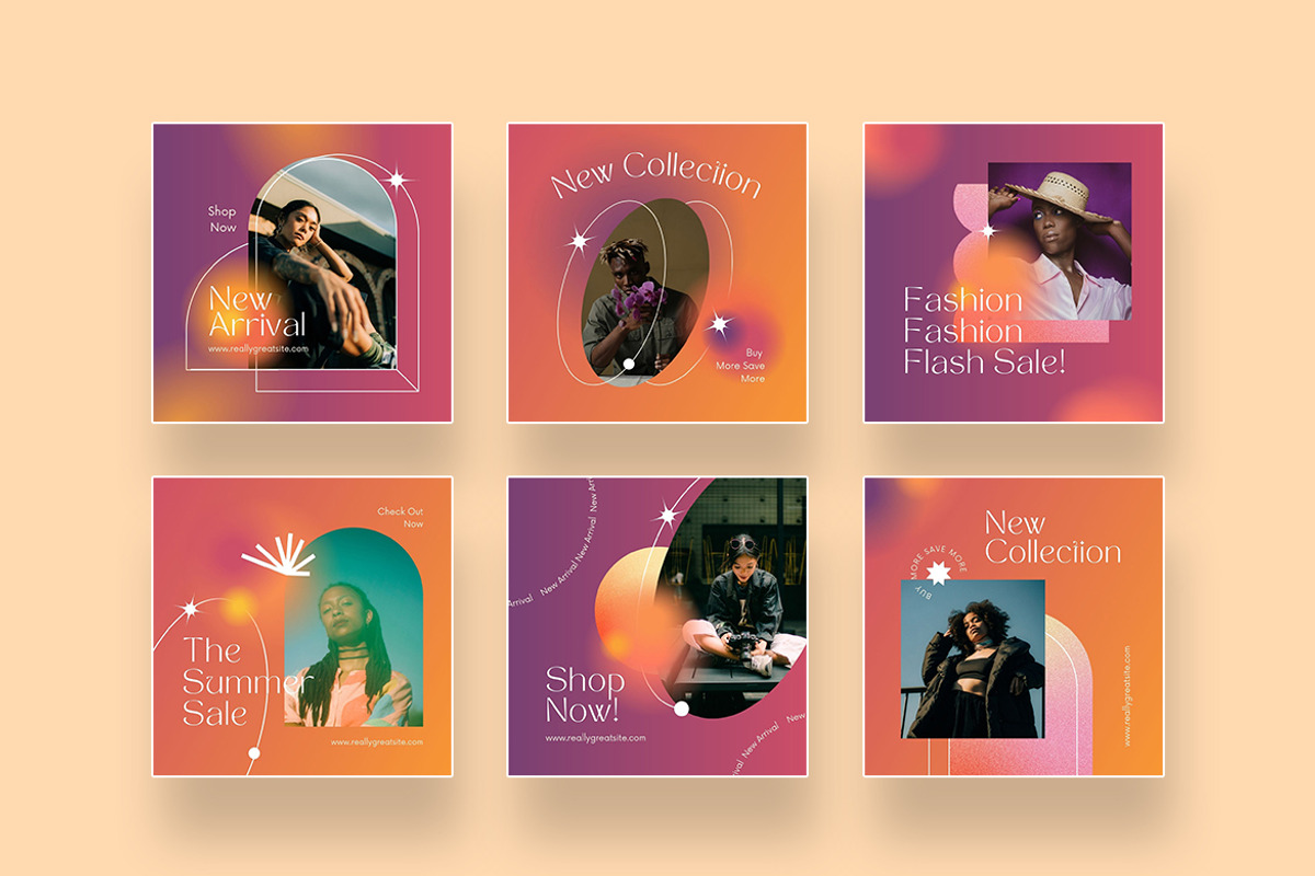Gradient Fashion Sale Canva, a Social Media Template by peterdraw (Photo 2 of 5)