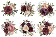 Blush Floral Watercolor Bundle, an Illustration by musafir_fashion (Thumbnail 11 of 13)