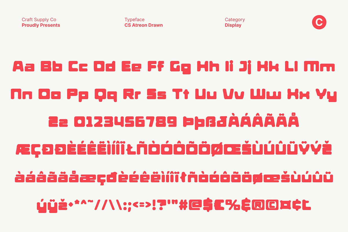CS Atreon Drawn, a Sans Serif Font by Craft Supply Co. (Photo 8 of 8)