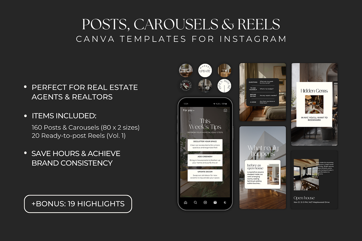Instagram Bundle for Real Estate, a Social Media Template by Meraki Templates (Photo 2 of 13)