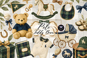 Polo Teddy Bear Baby Boy Clipart, an Animal Illustration by BigCakeBee (Thumbnail 1 of 4)