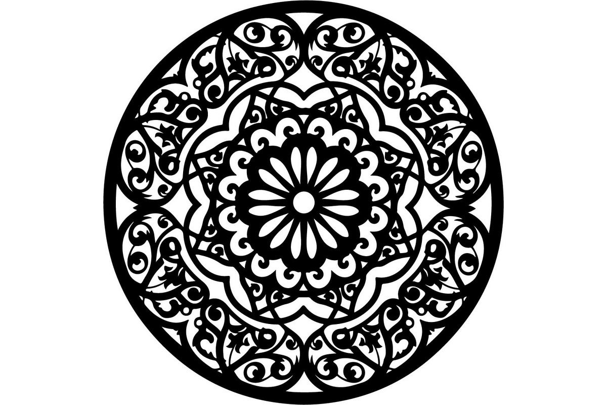 Black Floral Mandala Bundle, an Illustration by Designer_Momina (Photo 4 of 20)