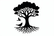 Tree and Birds Clipart Set of, an Illustration by musafir_fashion (Thumbnail 6 of 9)