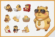 Fun Capybara Cute Kids, an Animal Illustration by Gohsantosa (Thumbnail 2 of 4)