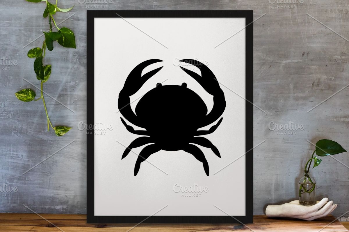Crab Silhouette SVG, an Animal Illustration by newminddesign (Photo 3 of 3)