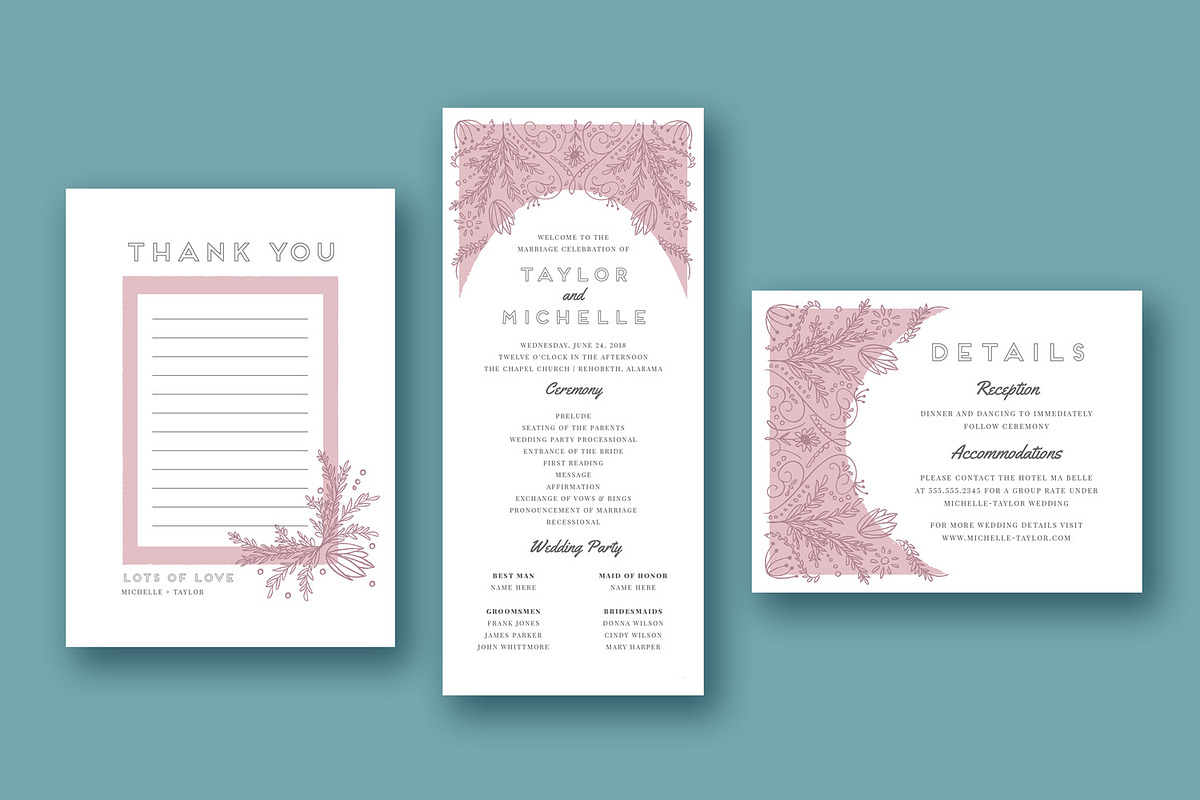 Wedding Invitation Suite | Michelle, an Invitation Template by Hues of Hodges (Photo 5 of 6)