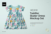 Toddler Skater Dress Mockup Set, a Shirt Mockup by creatsy5 (Thumbnail 1 of 8)