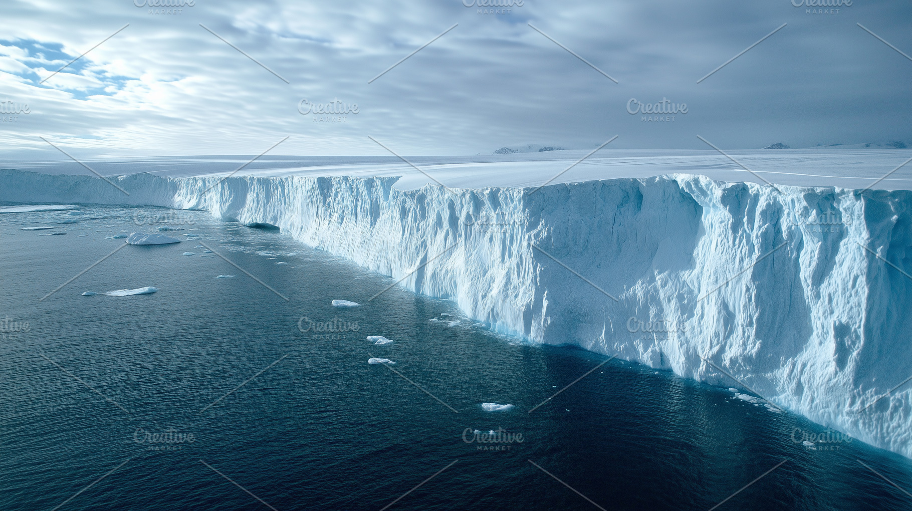 Massive ice shelf meeting the dark, a Nature Photo by MistyDay