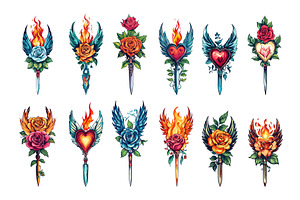 Old school flash tattoo cartoon, an Object Illustration by Valerie Bodnar
