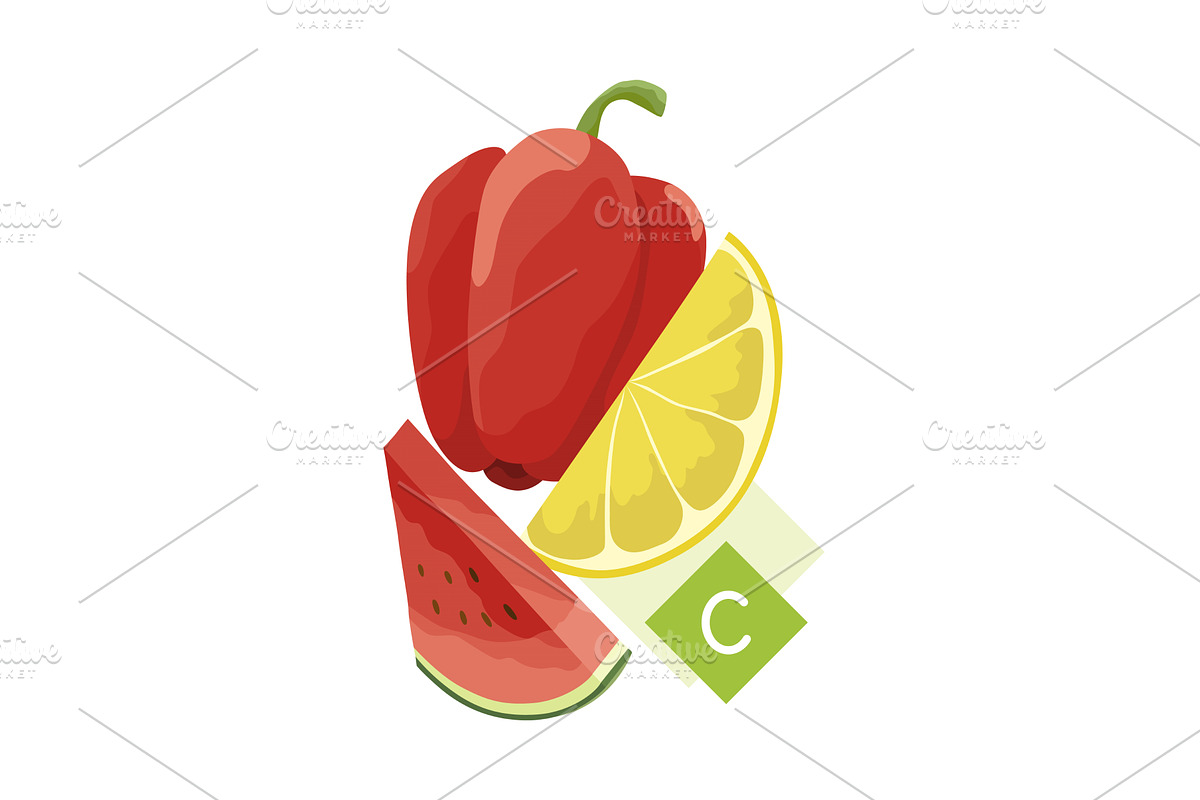 A Variety of Colorful Fruits, an Object Illustration by Things for designers