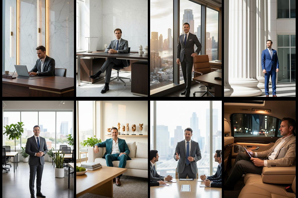 40 AI Business Man Photo Prompts, a Business Photo by Selenique Studio (Photo 11 of 13)