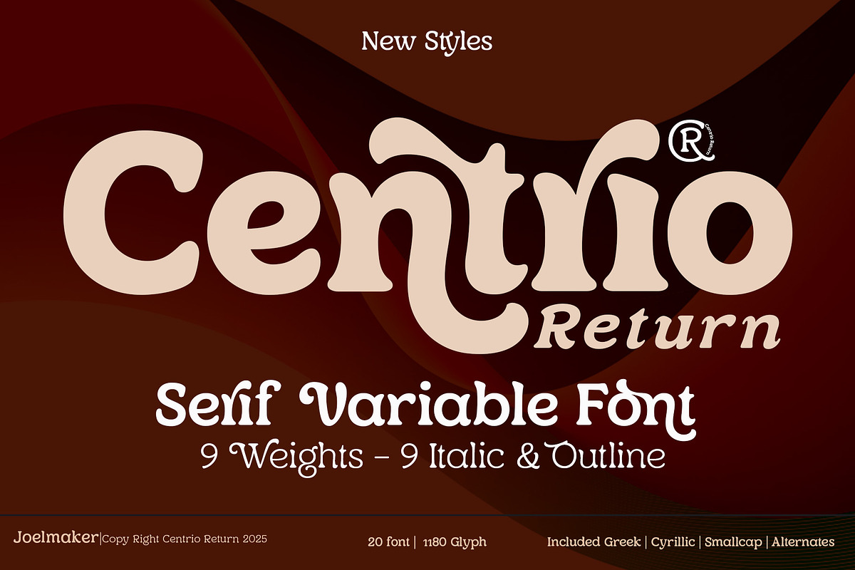 Centrio Return, a Serif Font by joelmaker (Photo 2 of 21)