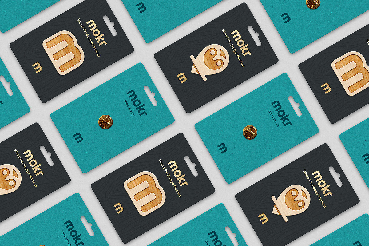 Wood Pin Badge Mockup, a Product Mockup by Mokr (Photo 6 of 12)