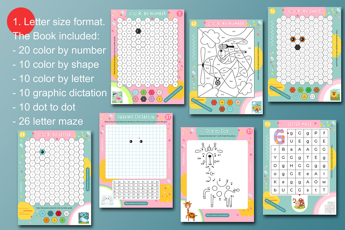 Practice Workbook for Kindergarten, an Education Illustration by Nursery Art (Photo 2 of 8)