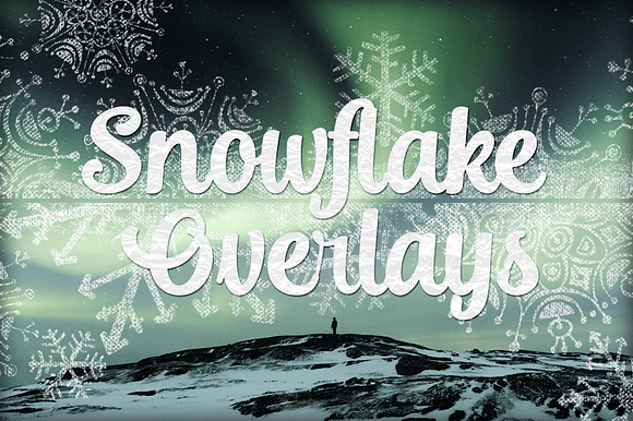 Grungy Textured Snowflake Overlays preview 7