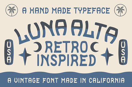 Luna Alta Typeface | Vintage Font, a Sans Serif Font by NienowBrand