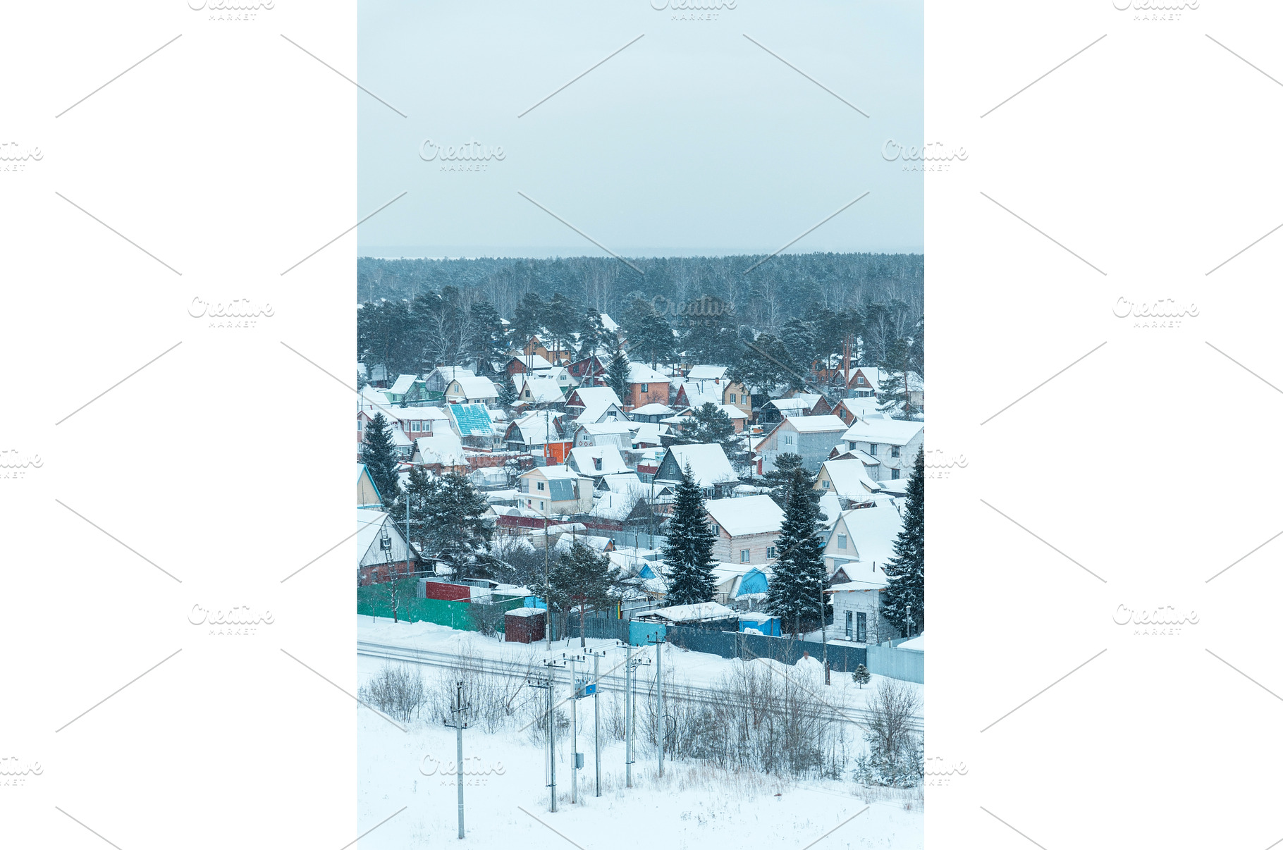 Winter envelops a tranquil village, a Nature Photo by darksoul72