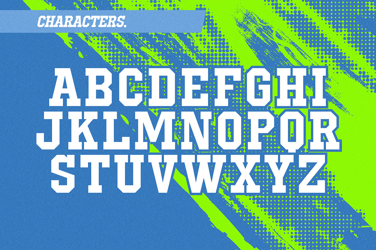 Megrush - Sport Display Font, a Serif Font by Snape Design Studio (Photo 3 of 12)