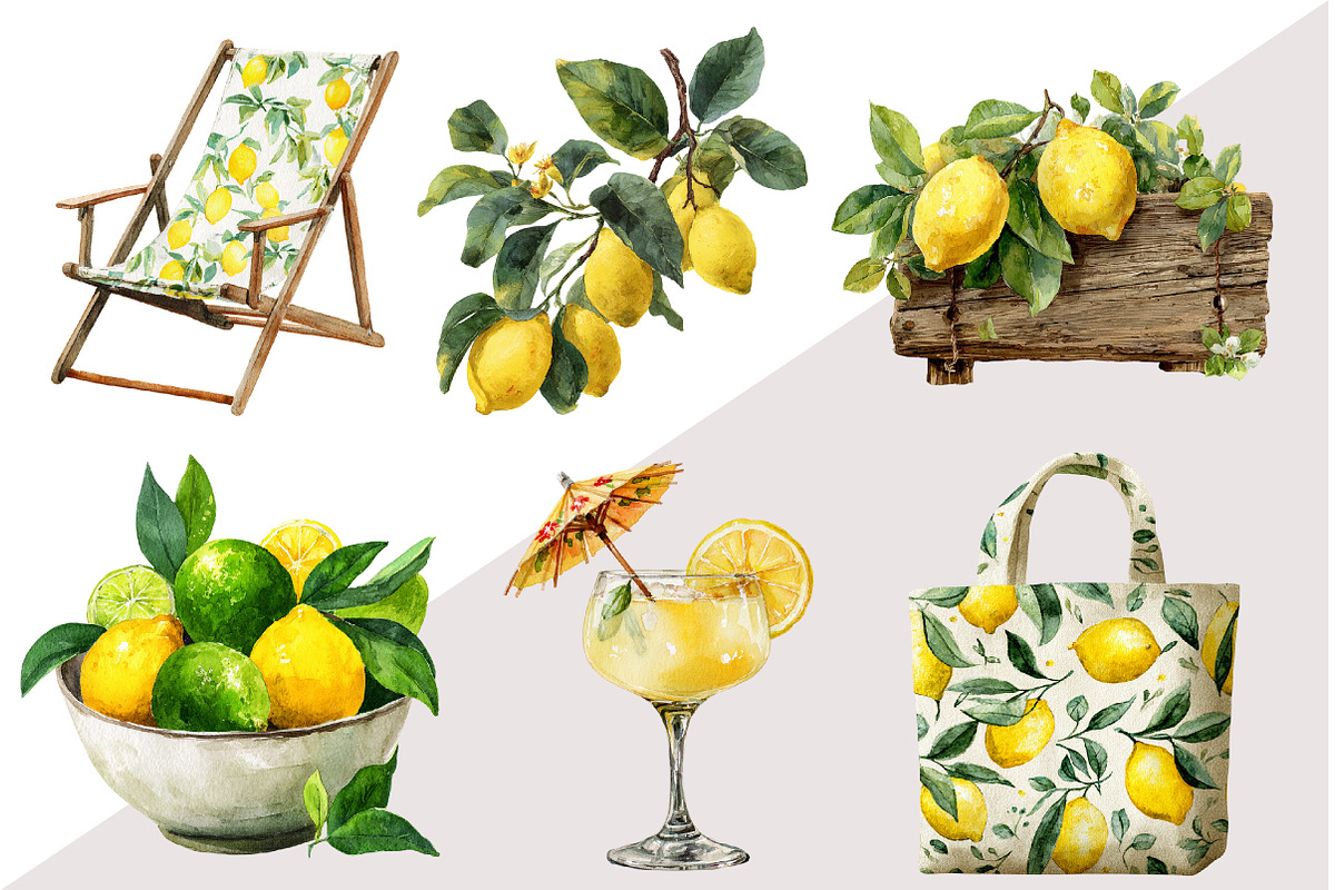 Lemon Addict Clipart Bundle, an Illustration by Design Market (Photo 3 of 3)